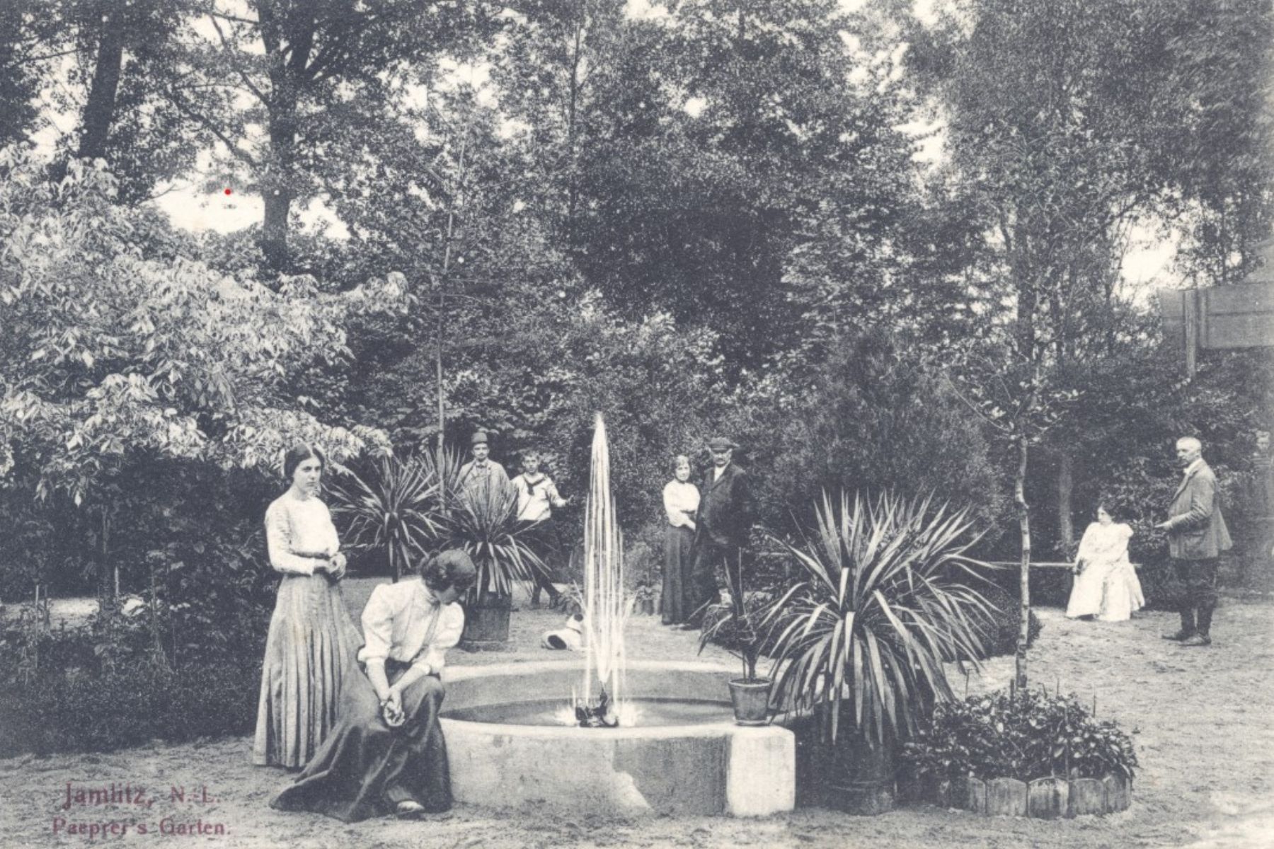 Paeprer‘s Garten in Jamlitz; Postkarte um 1906